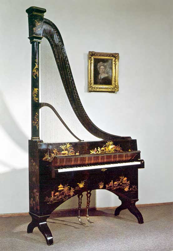 Piano harpe du XIXème