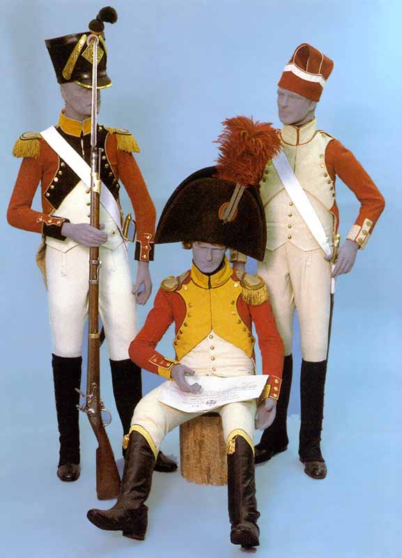 Musée suisse de Zurich : uniformes anciens de
                  l'armée suisse