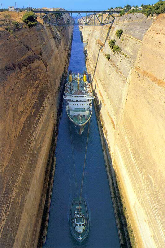 Le canal de
              Corinthe