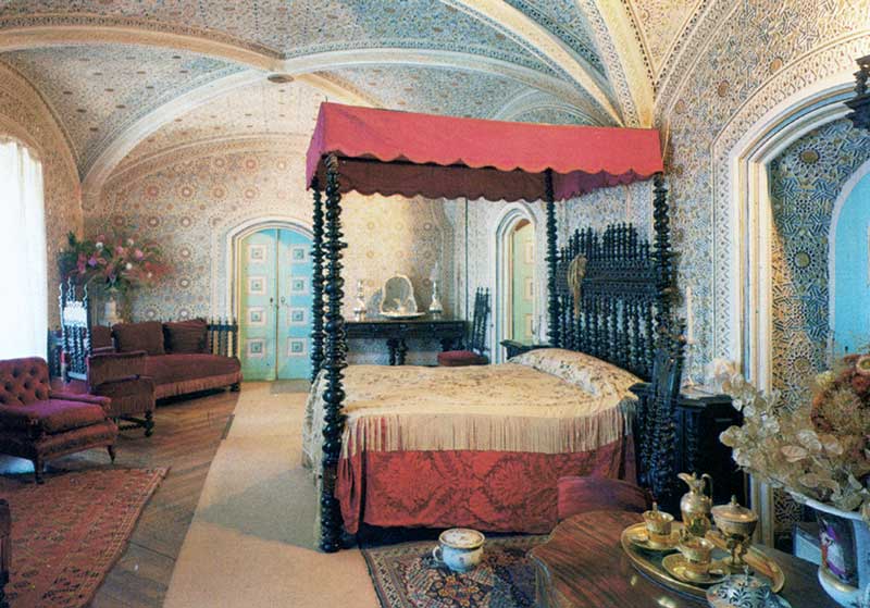 Palais Penha à Sintra : chambre de la Reine Amelia