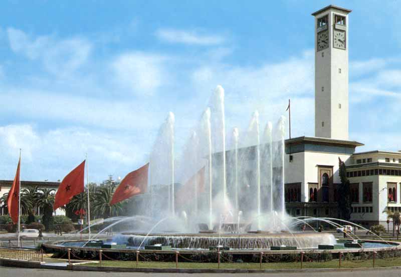 Casablanca : la fontaine de la Place Mohamed V
