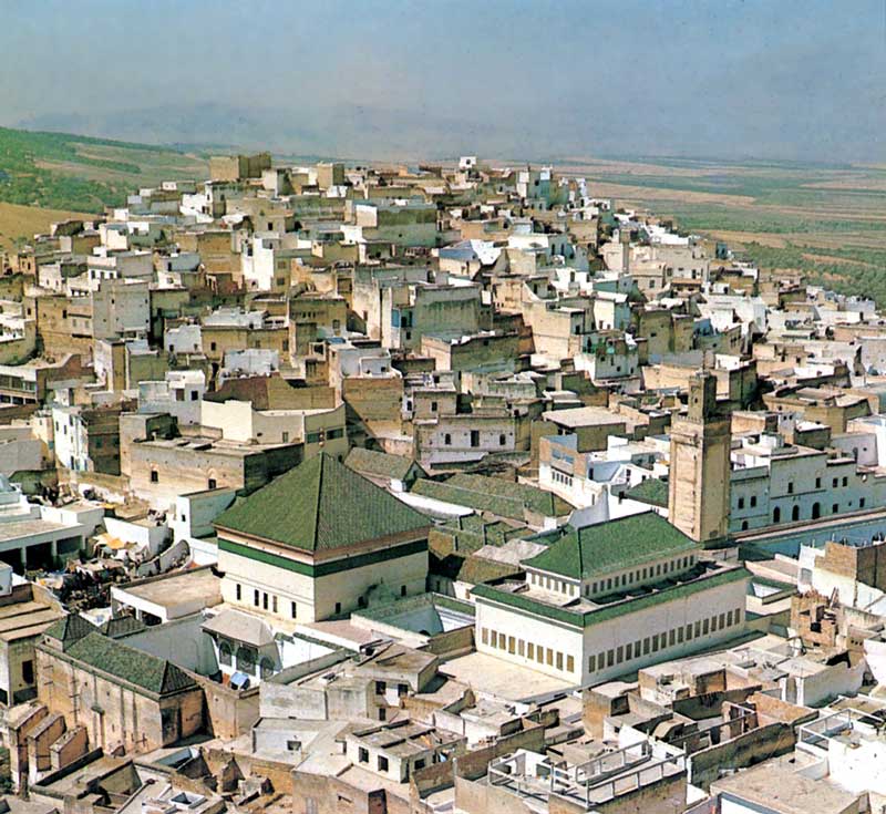 La ville
                sainte de Moulay Idriss sur sa colline