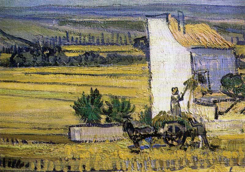 Les Baux - Van Gogh : Campagne autour de
                  Montmajour.