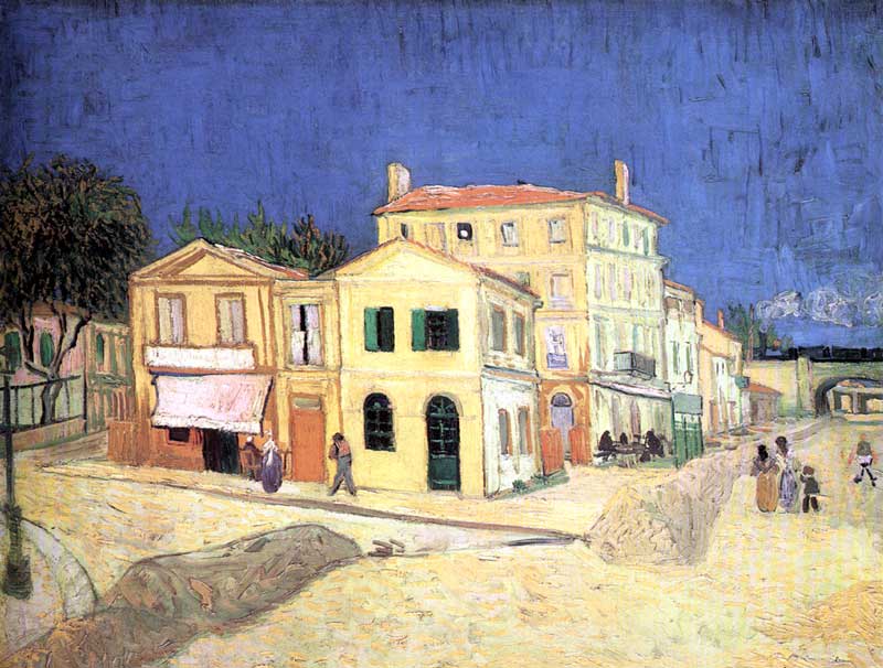 Les Baux : La maison jaune, par Van Gogh