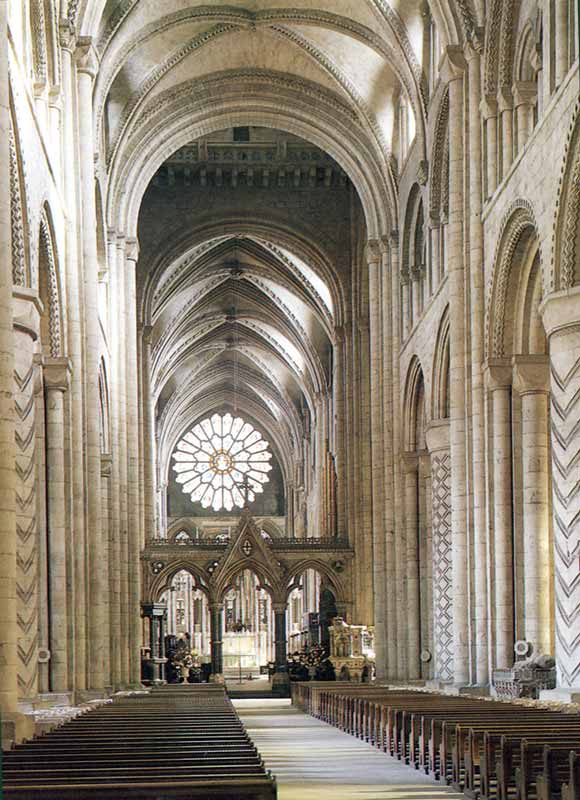 Durham : nef et chœur de la cathédrale