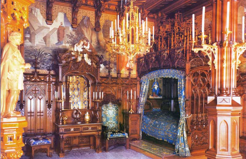Chambre de Louis II à Neuschwanstein