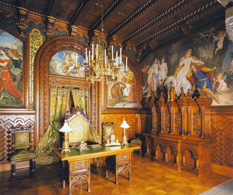Le cabinet de travail de Louis II à Neuschwanstein