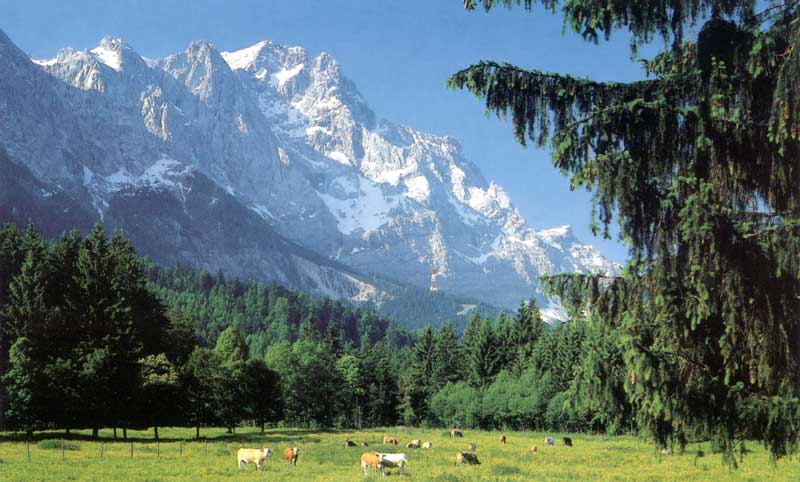 Le Zugspitze depuis Grainau