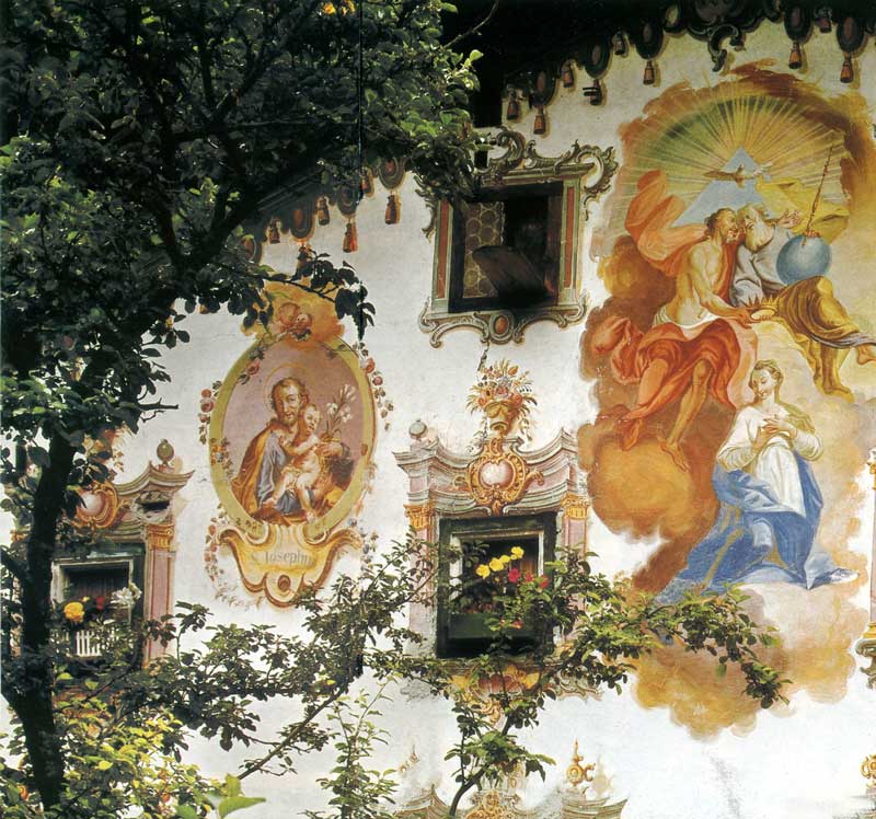 Maison à
                  fresque à Mittenwals