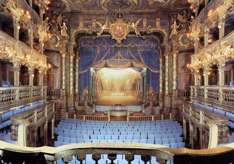 Bayreuth : scène de l'Opéra des Margraves