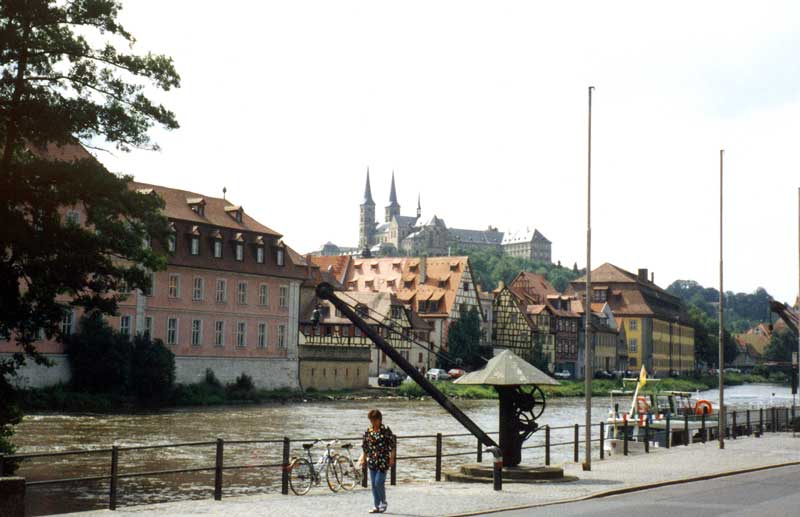 Bamberg :
              quai sur la Regnitz