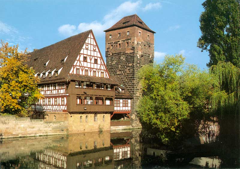 Nuremberg : quai de la Pegnitz