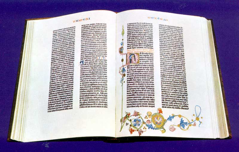 Bible à 42 lignes imprimée par Gutenberg à Mainz