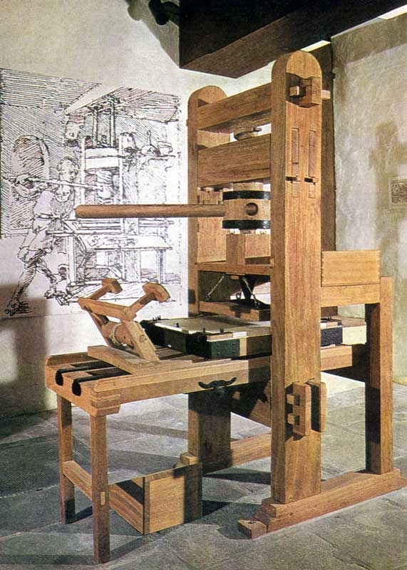 La presse de Gutenberg reconstituée