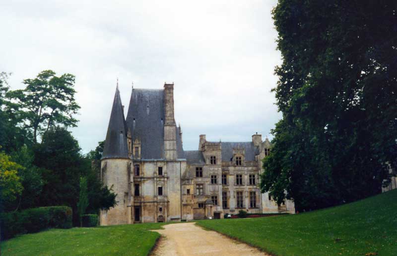 La grande allée menant au château de
                      Fontaine-Henry