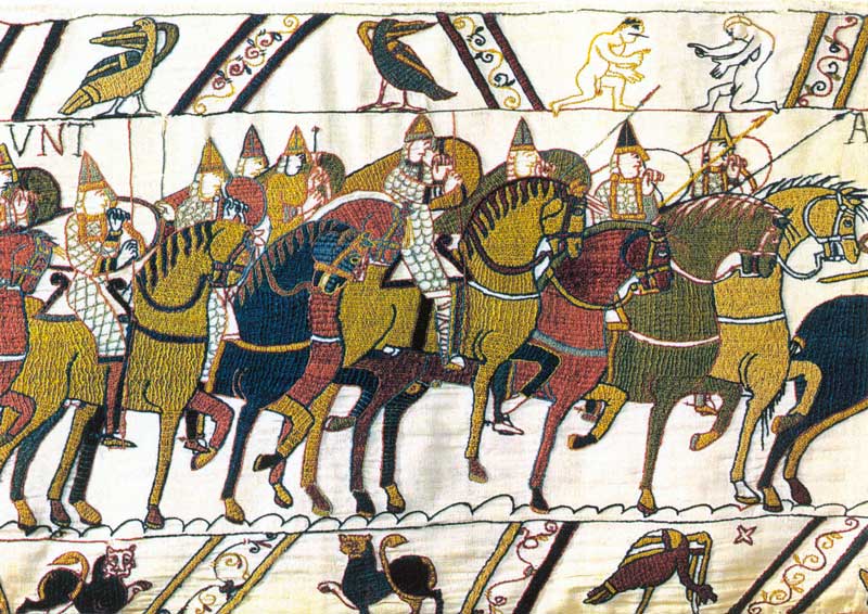 À
                Hasting, charge des chevaliers normands de Guillaume