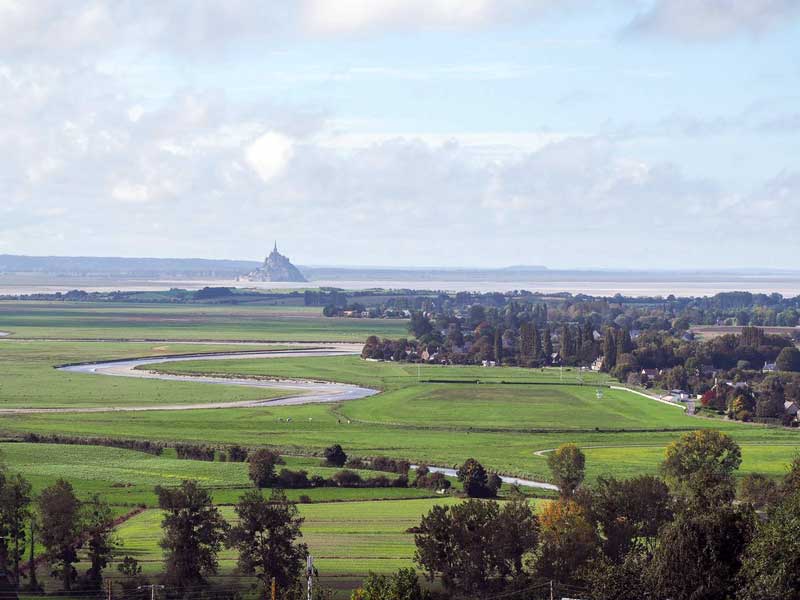 Baie du Mont St-Michel depuis le Jardin des Plantes
              d'AVRANCHES