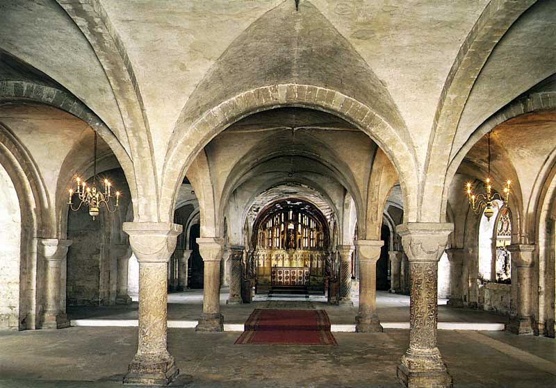 La crypte normande du XIIème et la chapelle de
                  N.D.-Sous-Terre à Canterbury