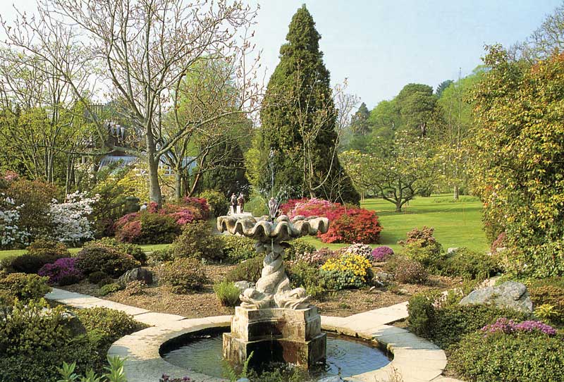 Bodnant Garden : le Round Garden en bordure du green