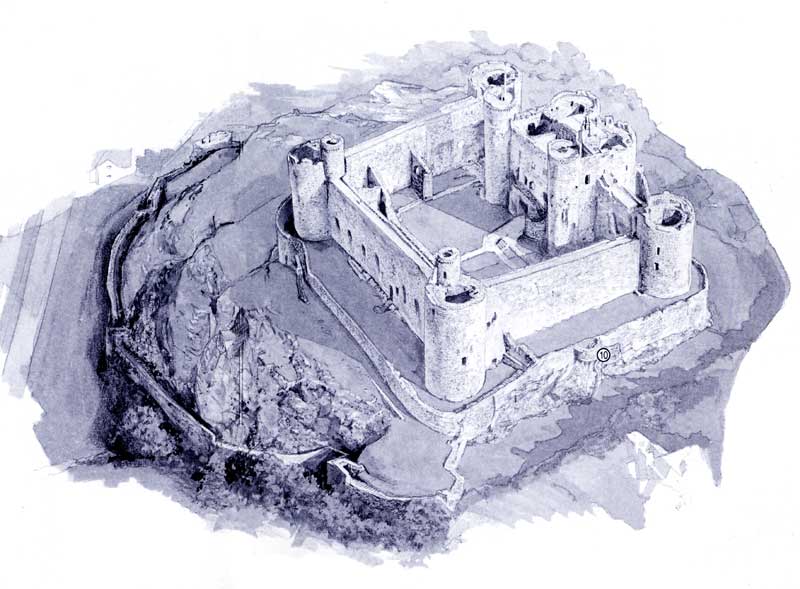 Plan de
                Harlech Castle