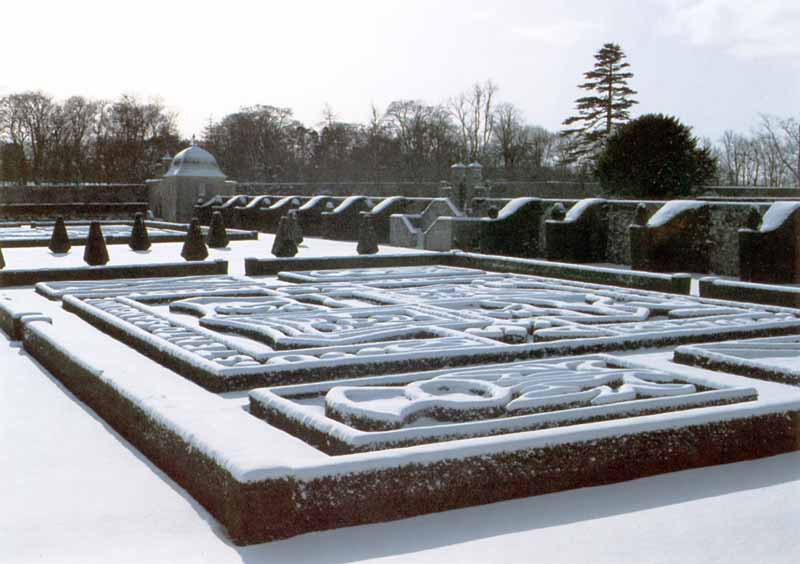 Pitmedden sous la neige