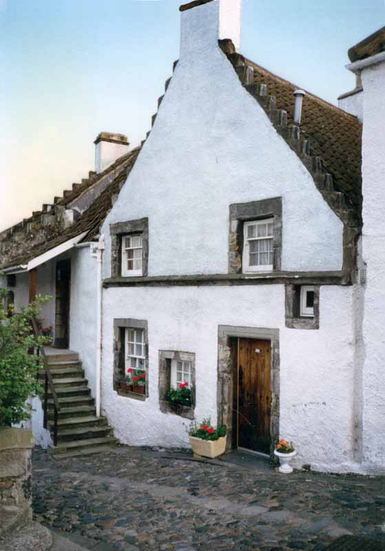 Culross : maison traditionnelle sur la Place du
              Marché