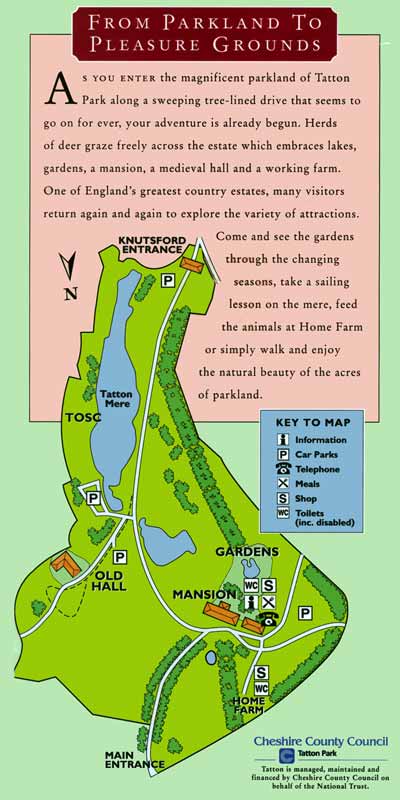 Feuillet et plan de Tatton Park