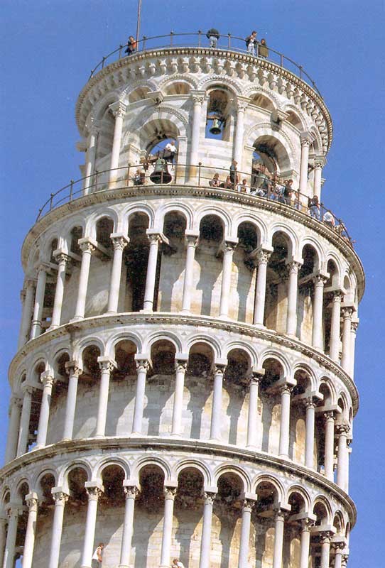 Pisa :
                derniers étages de la tour