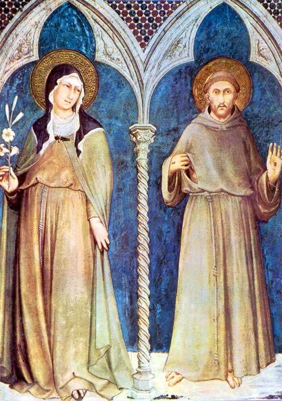 Sainte Claire et Saint François par Samartini