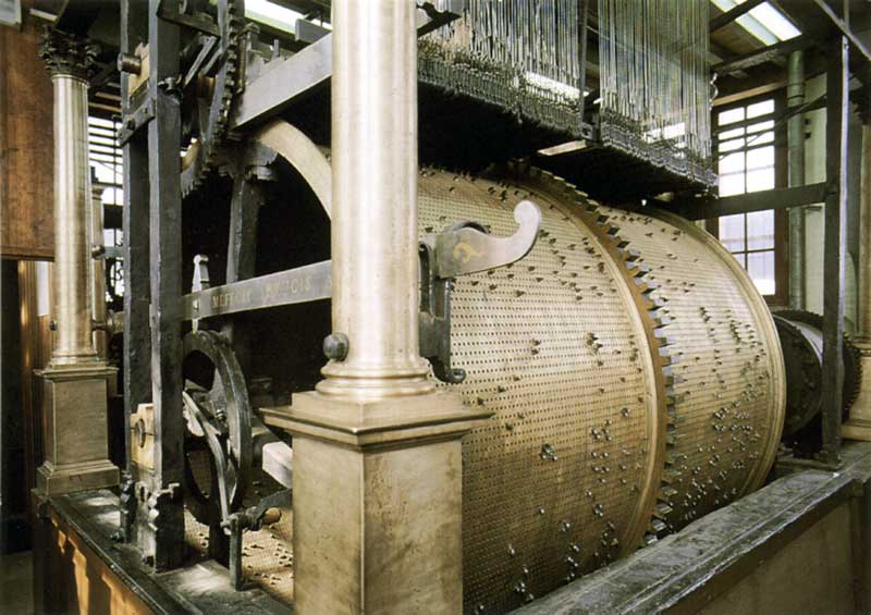 Brugge : tambour et mécanisme du carillon
              automatique