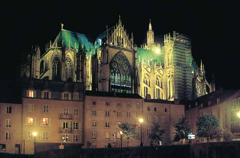 La cathédrale de Metz illuminée