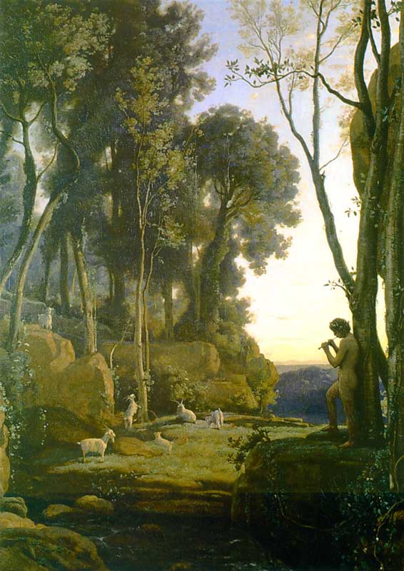 Musée de la
              Cour d'Or de Metz : Le petit berger (1840) par Camille
              Corot