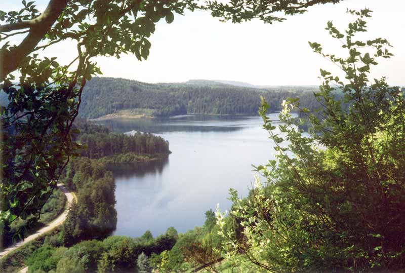 Lac de Pierre-Percée depuis le belvédère du château