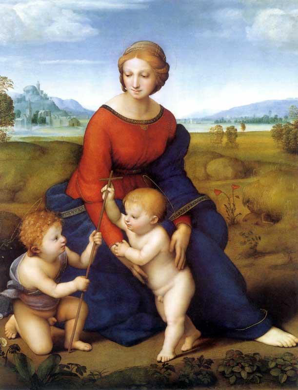 Madone dans la Prairie (1505) par Raphael