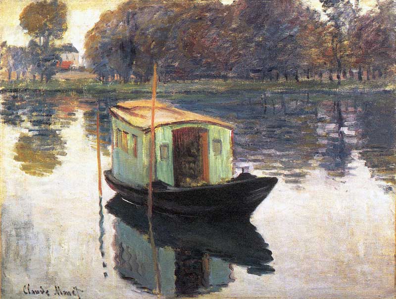 Le -bateau-atelier, par Claude Monet (1876)