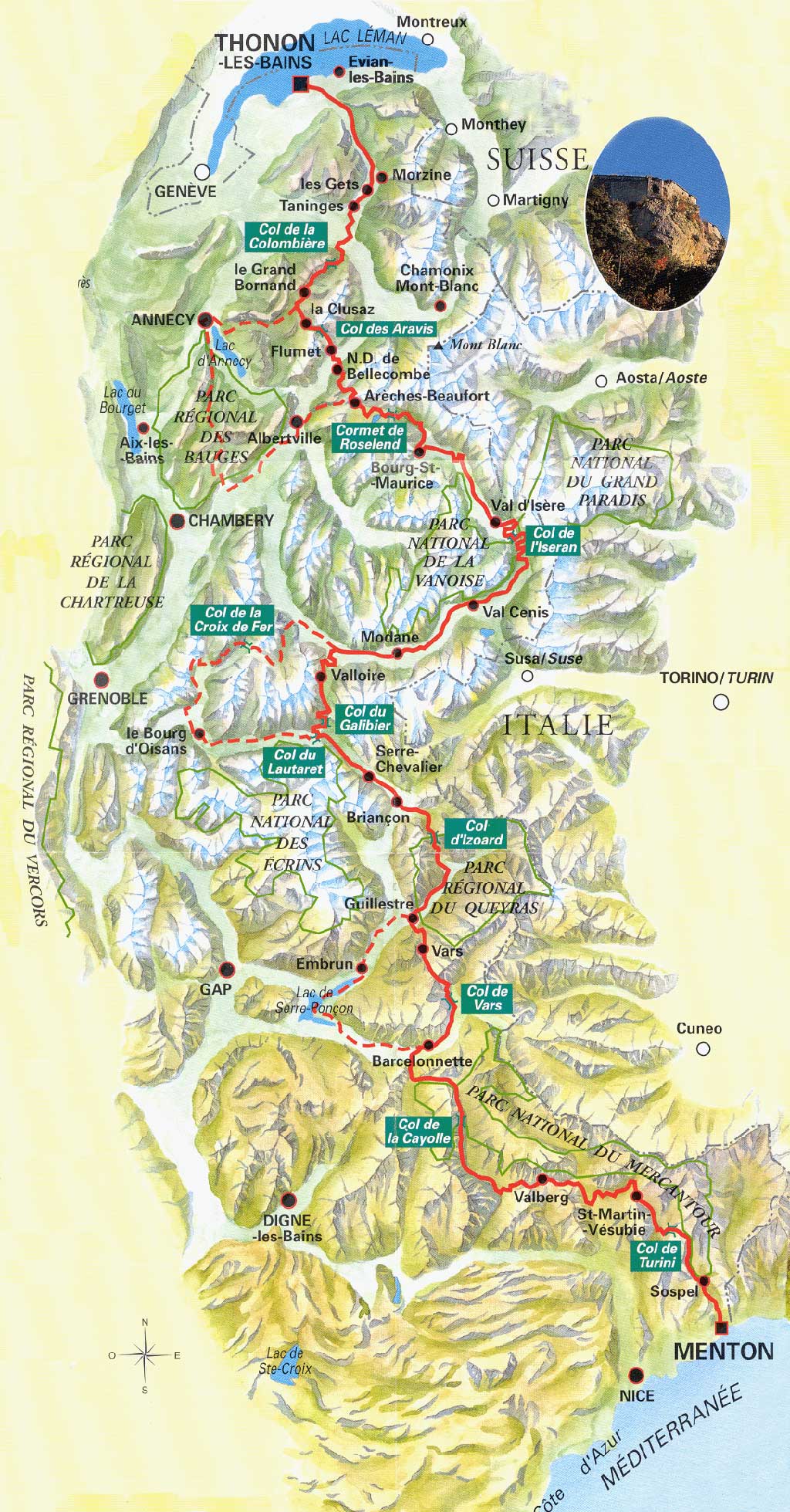 Notre itinéraire sur le Route des Grandes Alpes