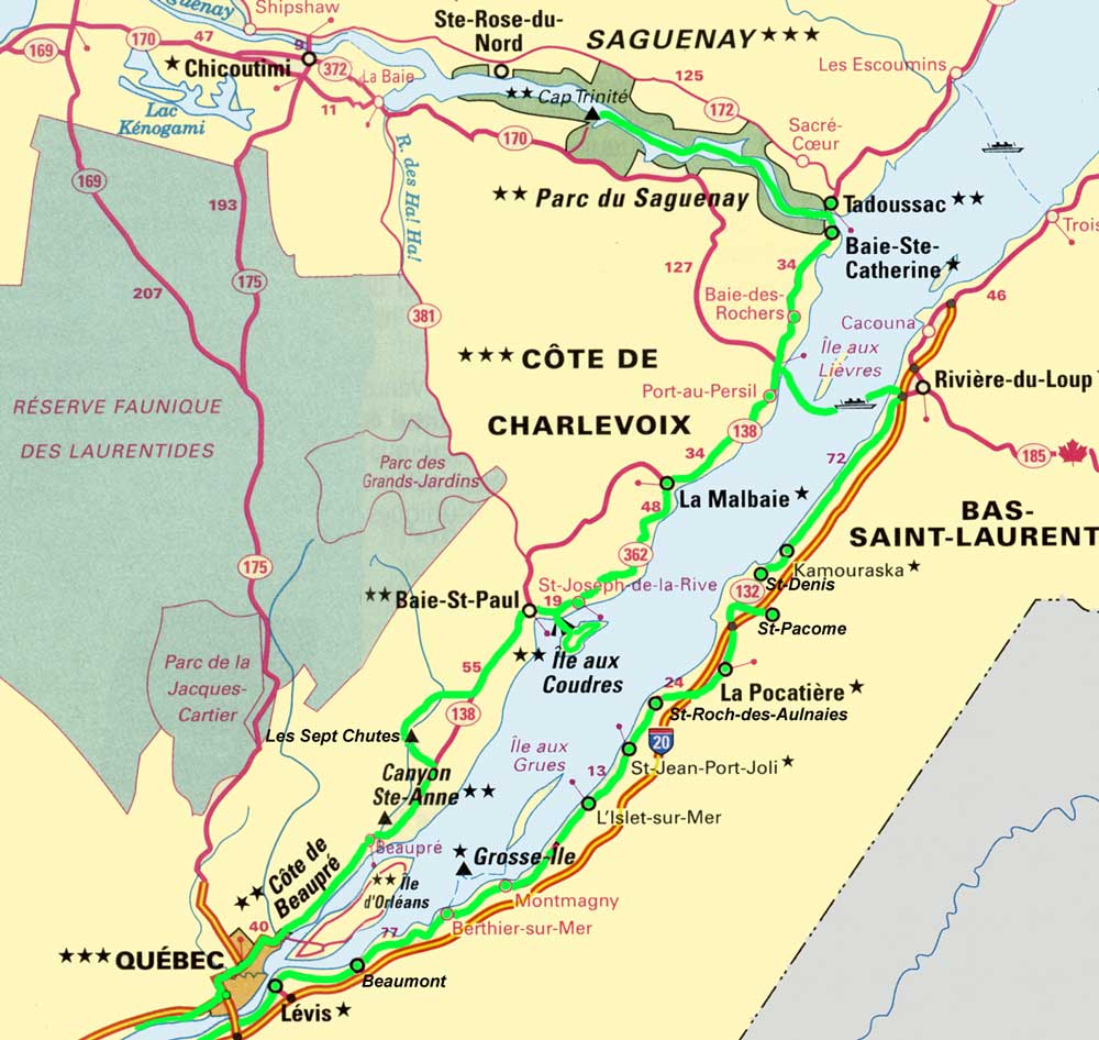 Carte du Bas-du-Fleuve