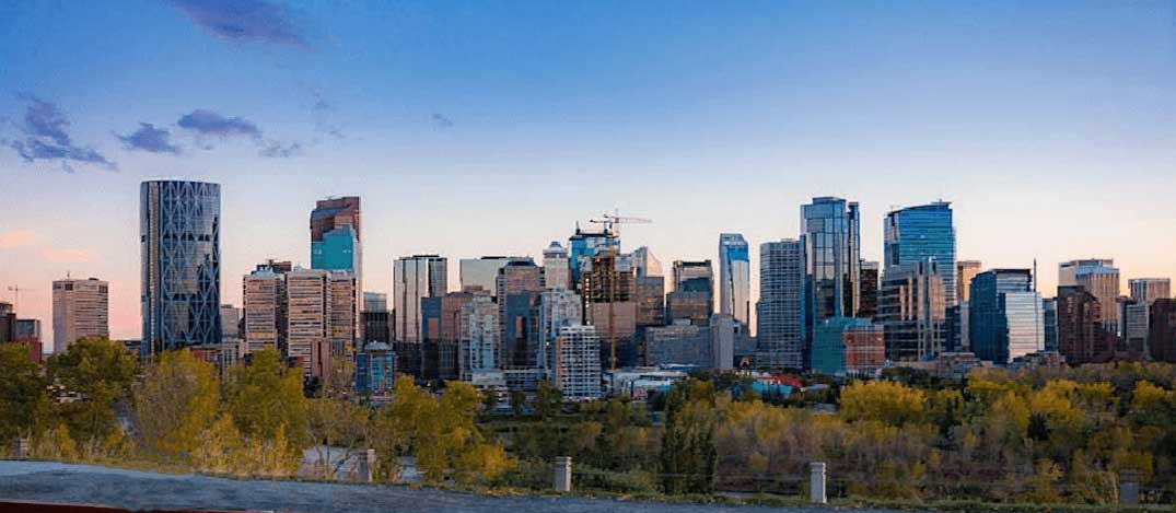Calgary-panoramique depuis Crescent-island-park