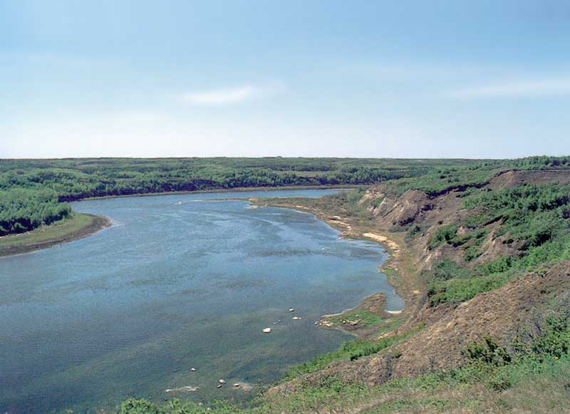 La rivière Saskatchewan Sud à Batoche