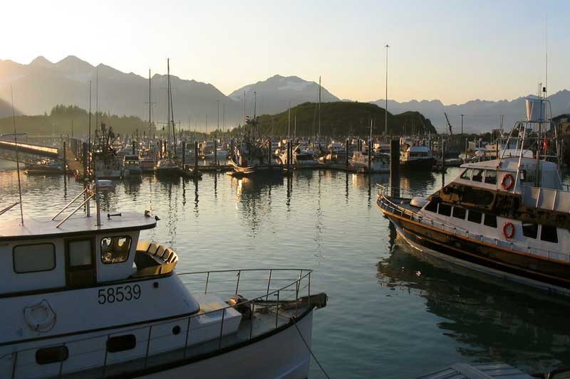 Petit matin sur le port de Valdez