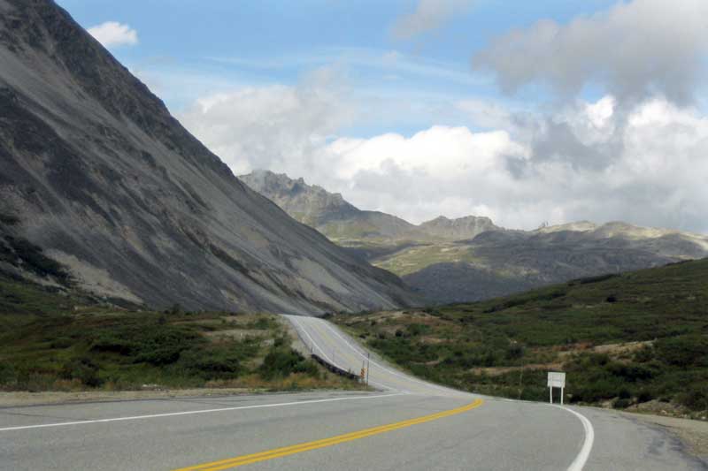 En descendant le Chilkat Pass