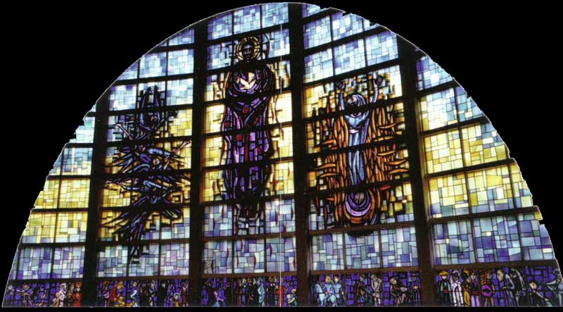 Nicolet : vitrail du chœur de la cathédrale