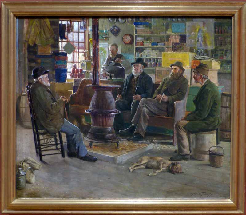 Webb Gallery : A New-England country grocery, par Abbot
            Fuller-Grave (1897)