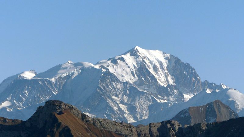 Le Mont-Blanc depuis le Crêt de Châtillon