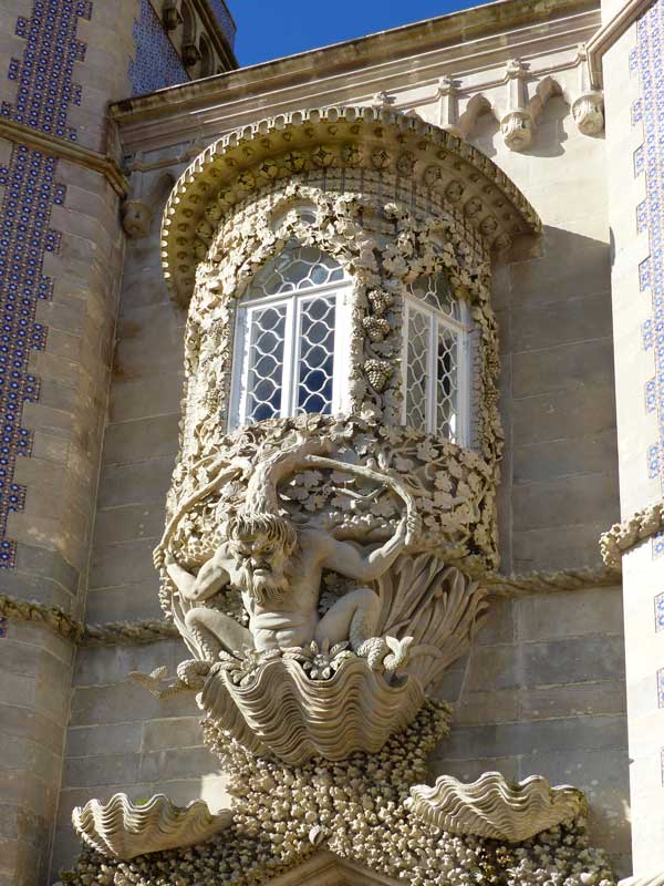 Palacio da Pena : détail de la Porte du Triton