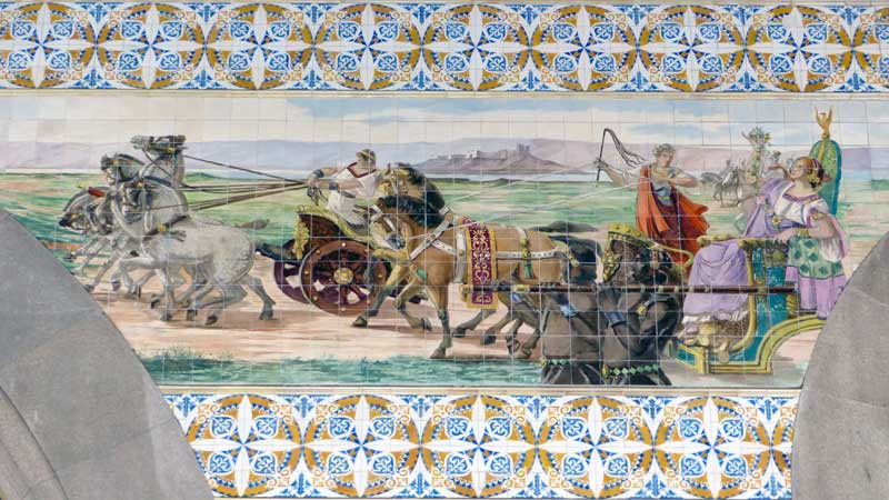 Azulejos de la gare Sao Bento : époque romaine