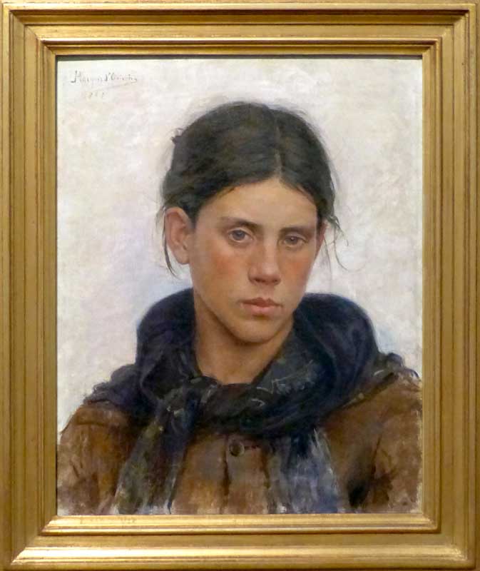 Tete-de fille, par Marques de Oliveira (1891)
