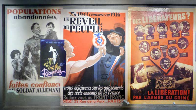Mémorial de Caen : affiches collaborationistes