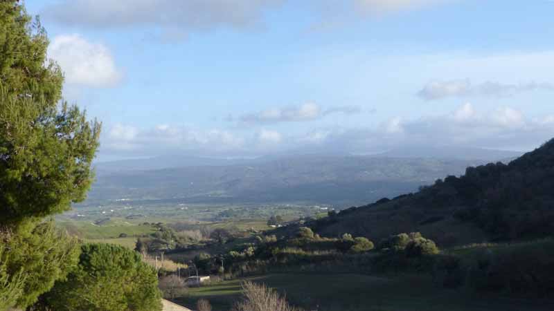 Borutta-: vue sur la campagne devant San Petro de
                  Sorres