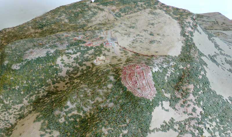 Maquette du site archéologique du Monte-Sirai